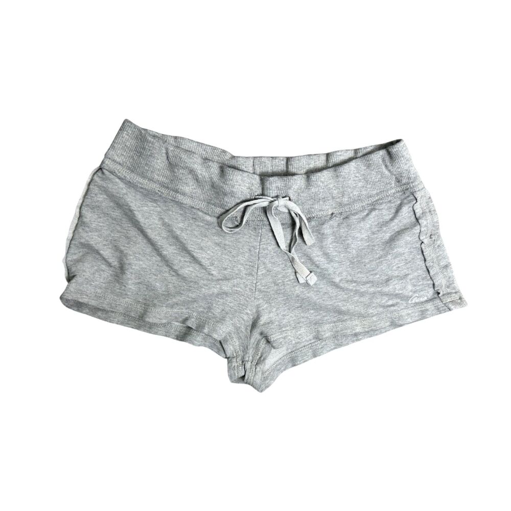 Y2K Aero Gray Lounge Micro Shorts Medium Drawstring Sweat short